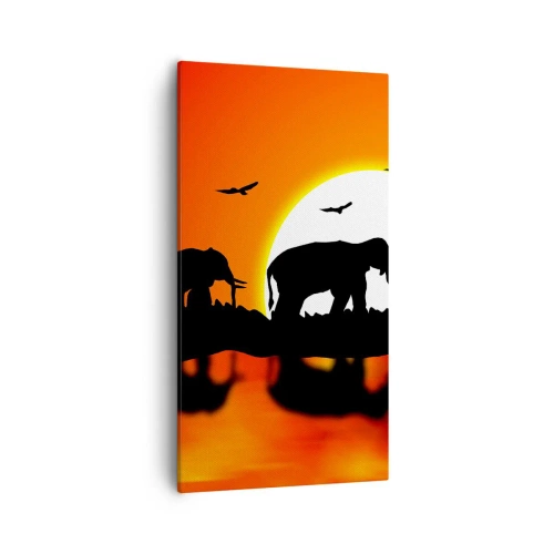 Schilderen op canvas - En 's avonds voor een drankje - 55x100 cm