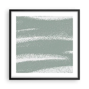 Poster in een zwarte lijst - Abstractie in een winterklimaat - 50x50 cm