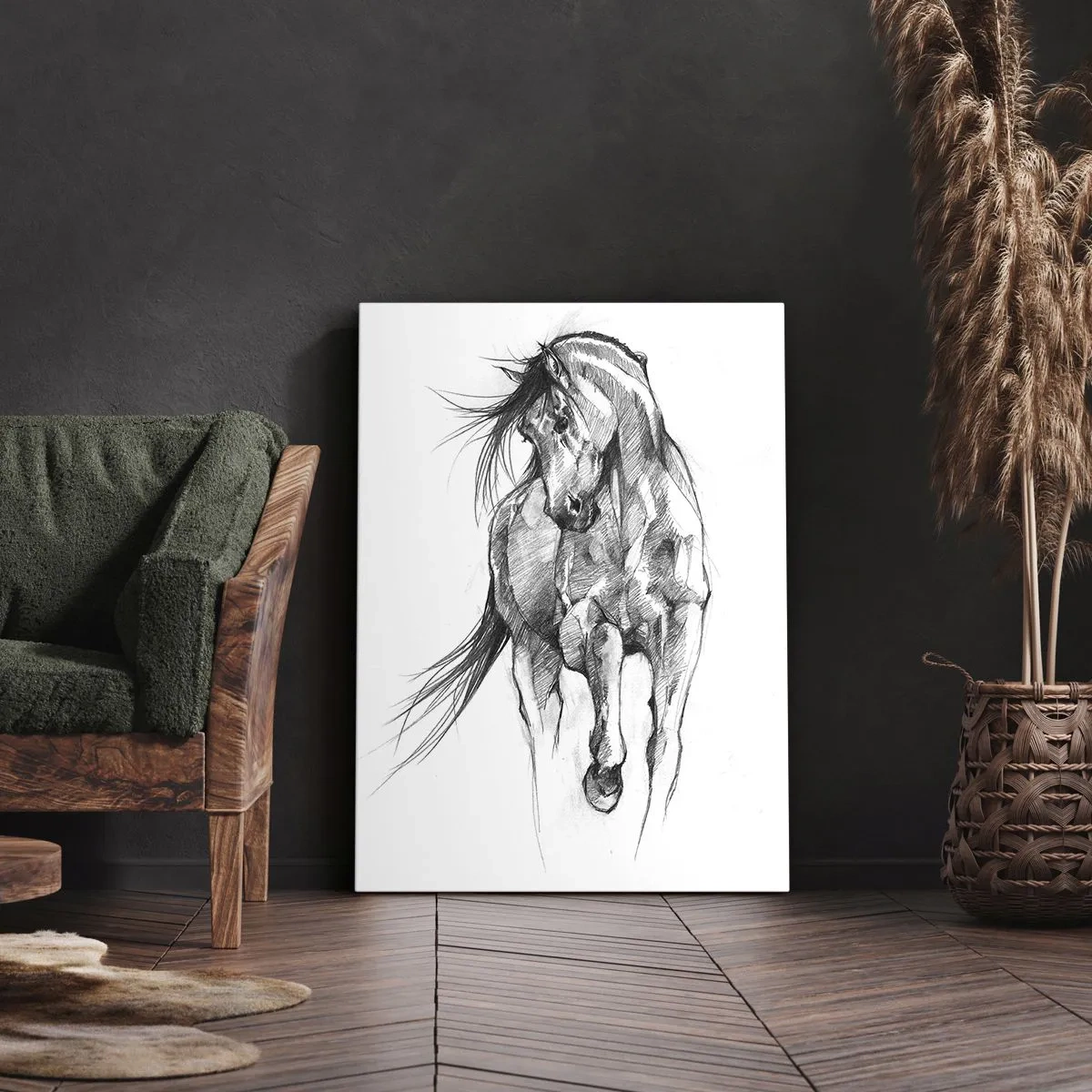 Schilderen op canvas - In een sierlijke draf - 50x70 cm