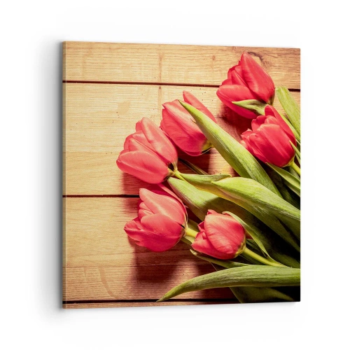 Schilderen op canvas - Lente bekentenis - 70x70 cm