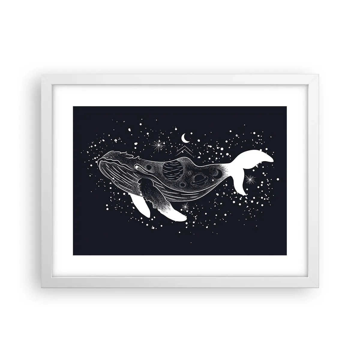Poster in een witte lijst - In de oceaan van het universum - 40x30 cm