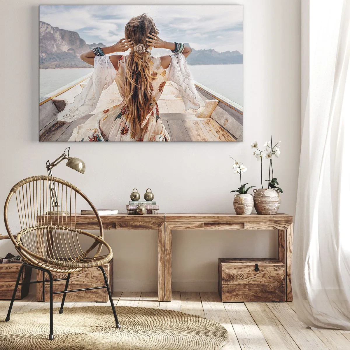 Schilderen op canvas - Op weg naar geluk - 70x50 cm