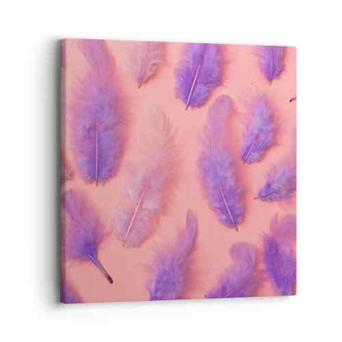Schilderen op canvas - Lila vogel van verlangen - 30x30 cm