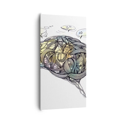 Schilderen op canvas - Mens - een groot mysterie - 65x120 cm