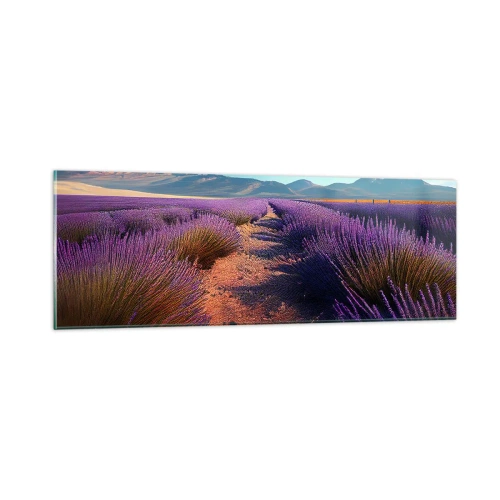 Schilderen op glas - Geurige velden - 90x30 cm