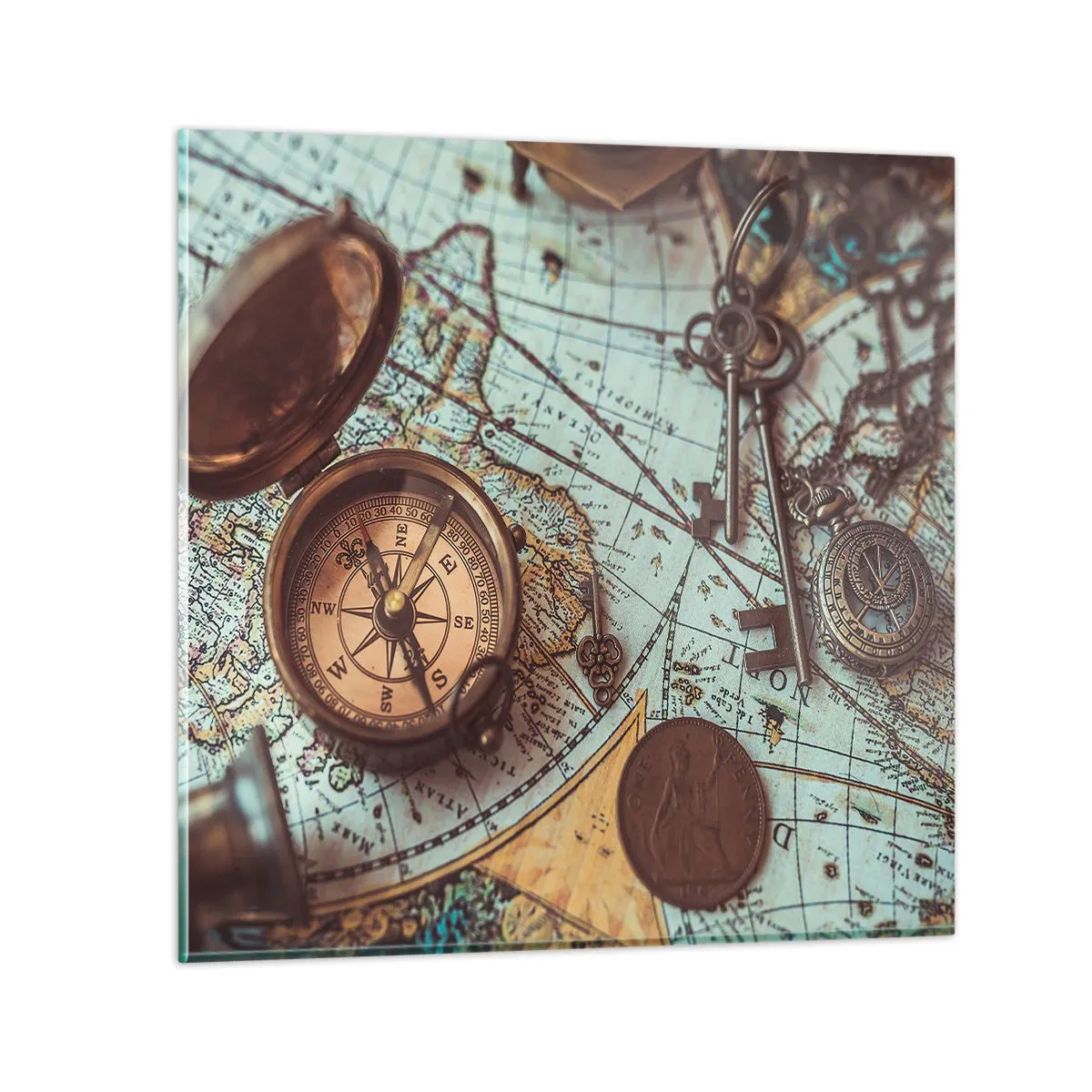 Schilderen op glas - Voor de avonturier - 70x70 cm