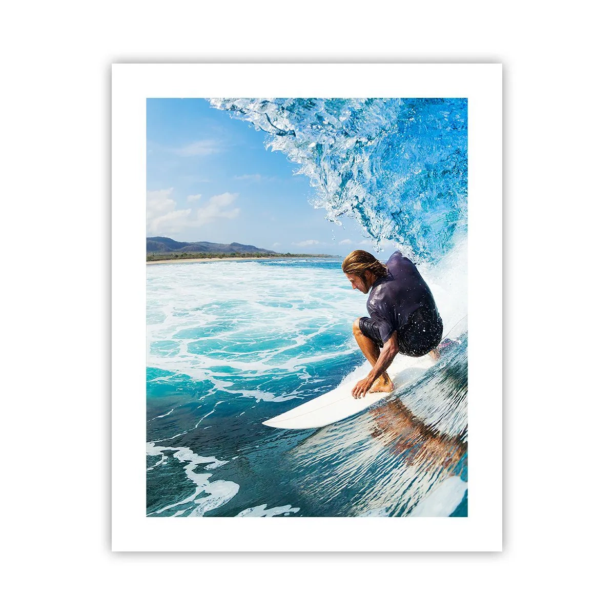 Poster - Dansend met de golven - 40x50 cm