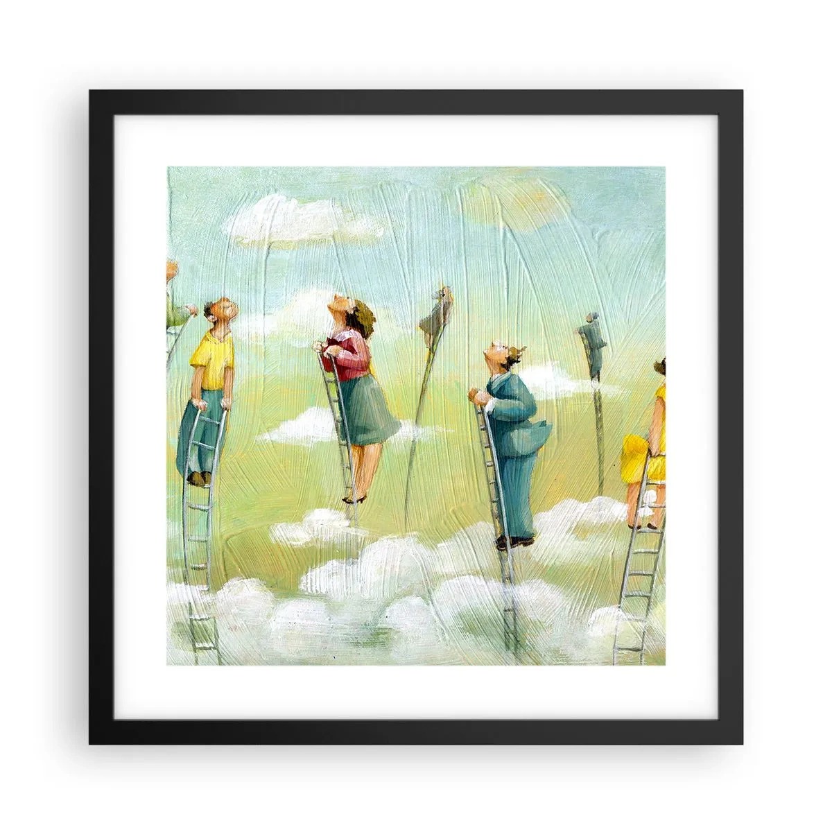 Poster in een zwarte lijst - Achter je droom - 40x40 cm