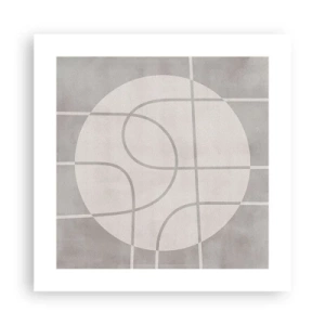 Poster - Rond en rechtdoor - 40x40 cm