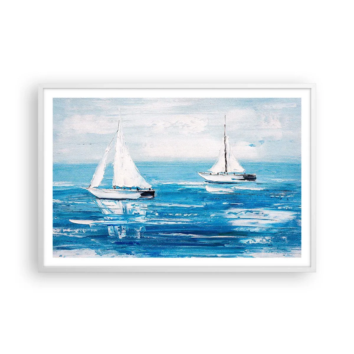 Poster in een witte lijst - Met een vriend aan mijn zijde - 91x61 cm