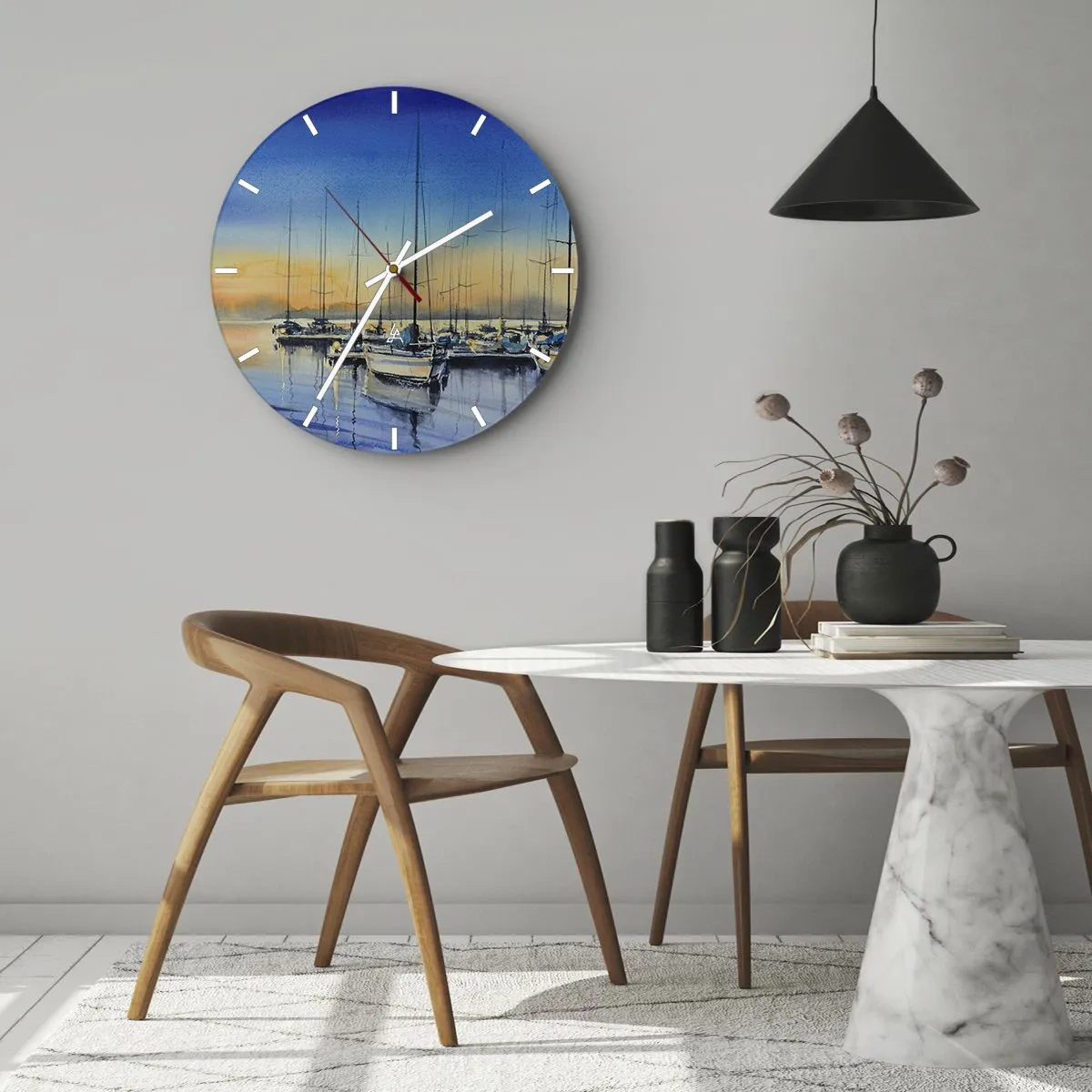 Wandklok - Klok - Einde van een goede dag - 40x40 cm