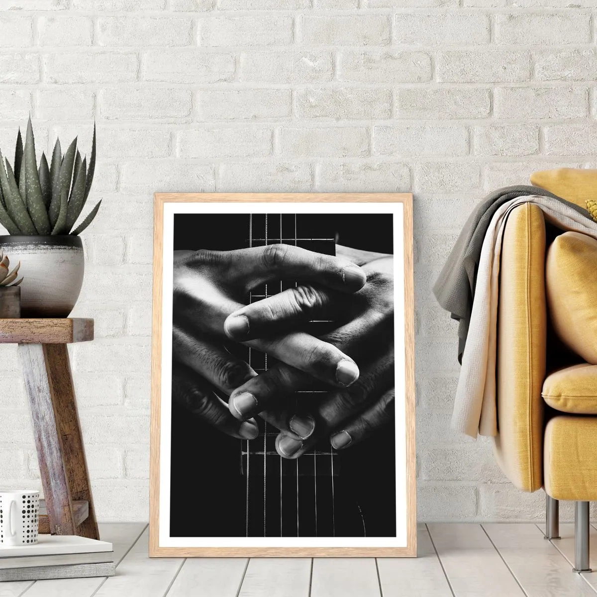 Een poster in een licht eiken lijst - Gebed van de kunstenaar - 61x91 cm