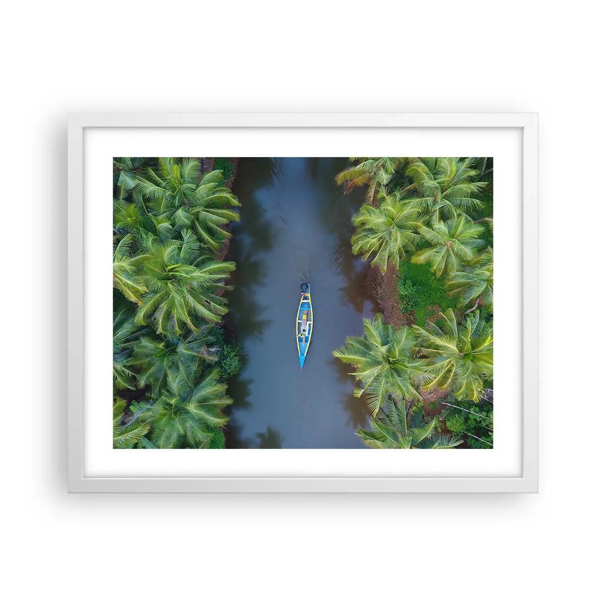 Poster in een witte lijst - Op een tropisch parcours - 50x40 cm