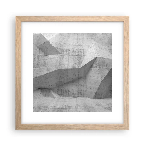 Een poster in een licht eiken lijst - Een echte uitdaging - 30x30 cm