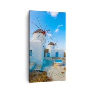 Schilderen op canvas - De blauwe wind uit de zee - 45x80 cm