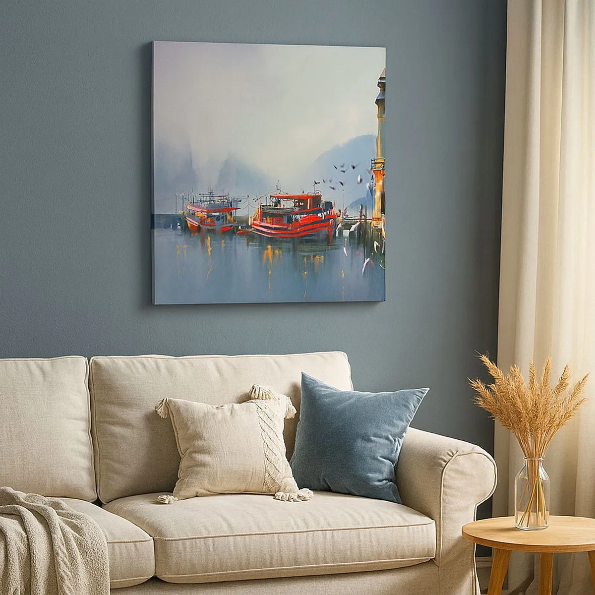 Schilderen op canvas - Aan het einde van de wereld - 30x30 cm