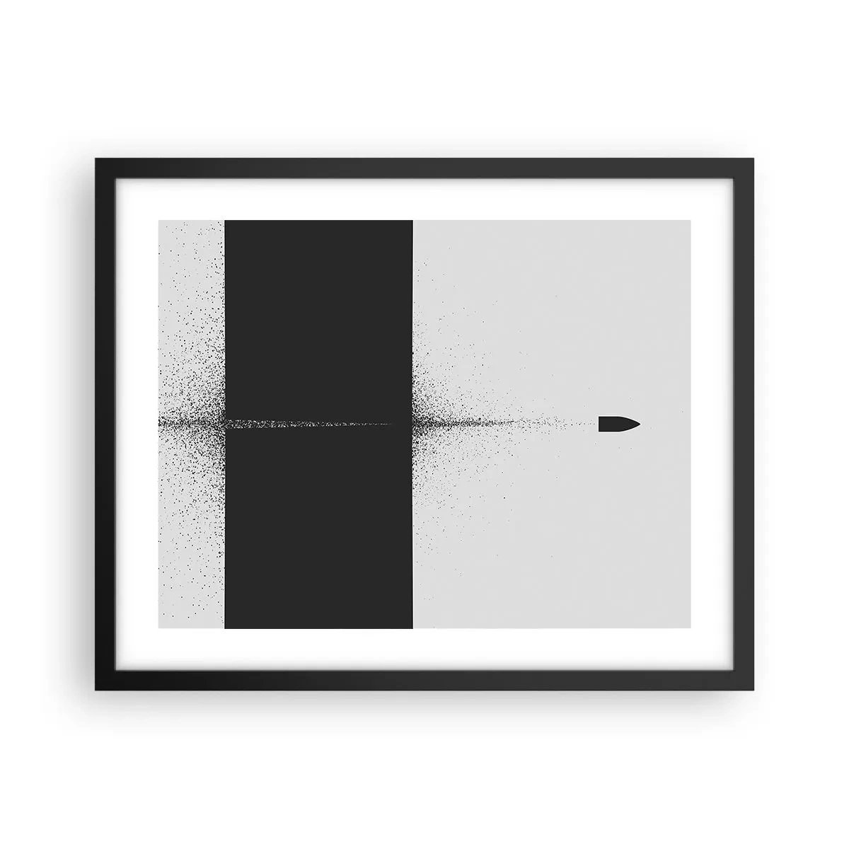 Poster in een zwarte lijst - Rechtstreeks naar het doel - 50x40 cm
