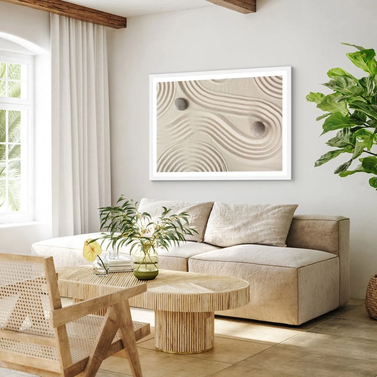 Poster in een witte lijst - Een vleugje warmte - 70x50 cm