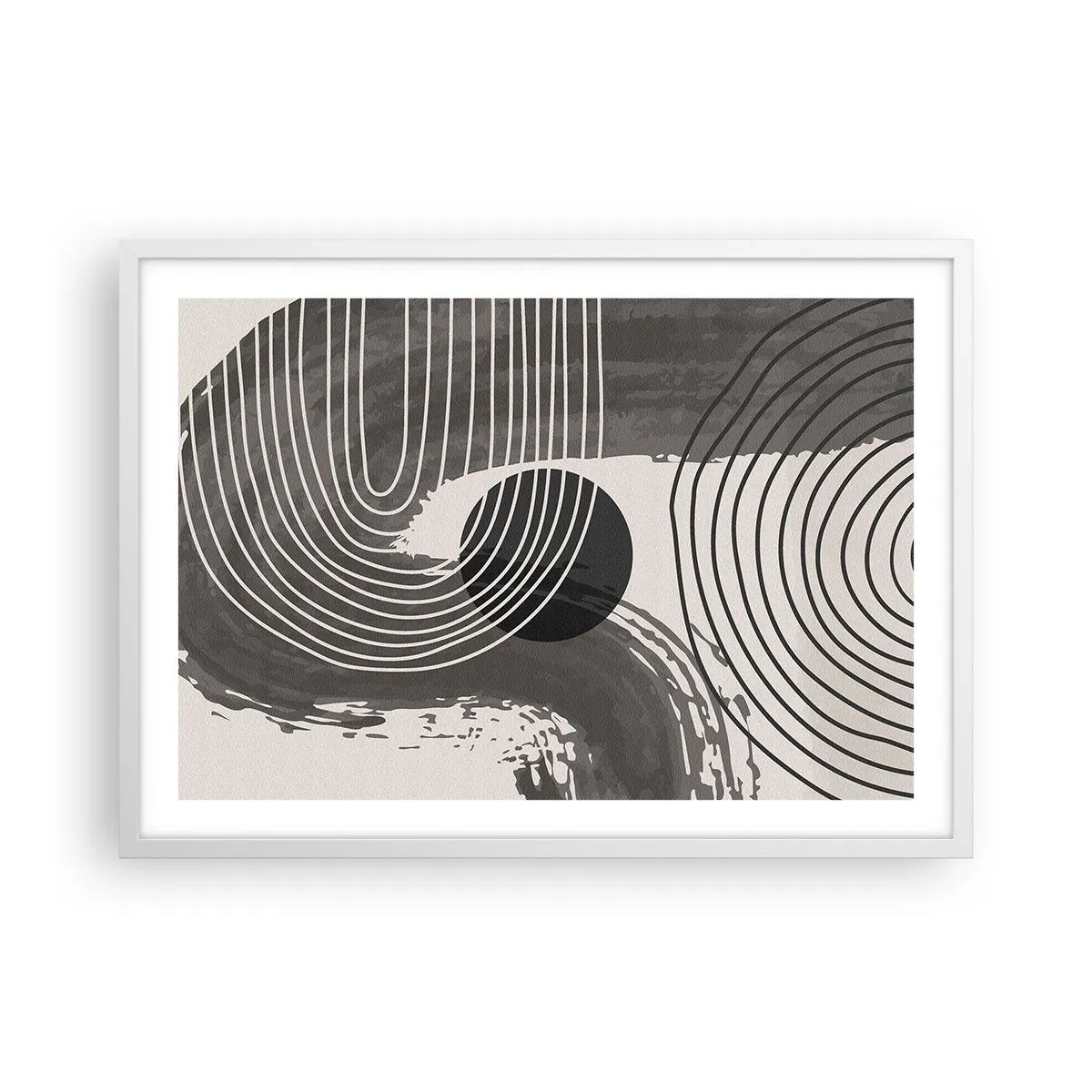 Poster in een witte lijst - Het ovaal wint - 70x50 cm