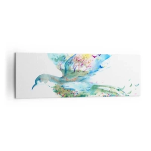 Schilderen op canvas - Op de vleugels van de natuur - 160x50 cm