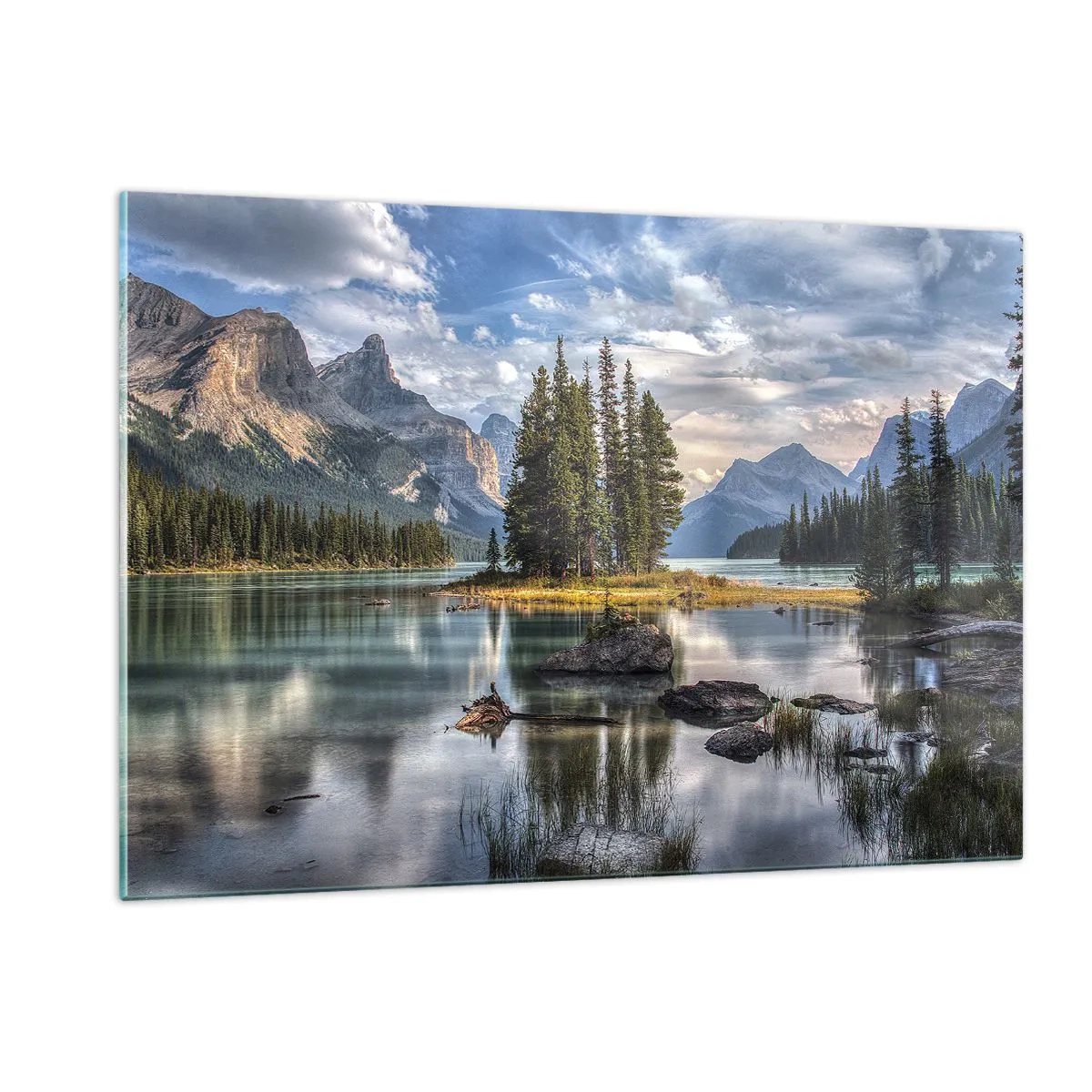 Schilderen op glas - Aan het grote en schone water ... - 120x80 cm