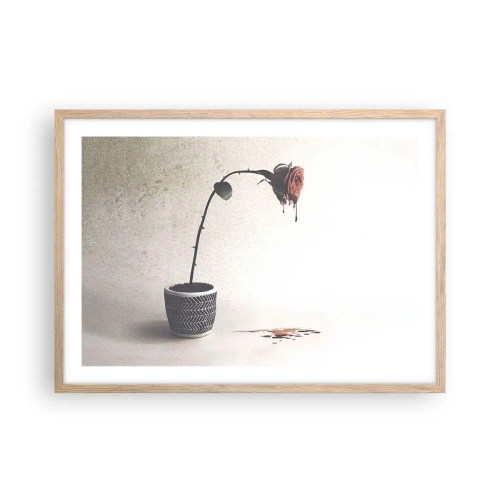 Een poster in een licht eiken lijst - Rosa dolorosa - 70x50 cm