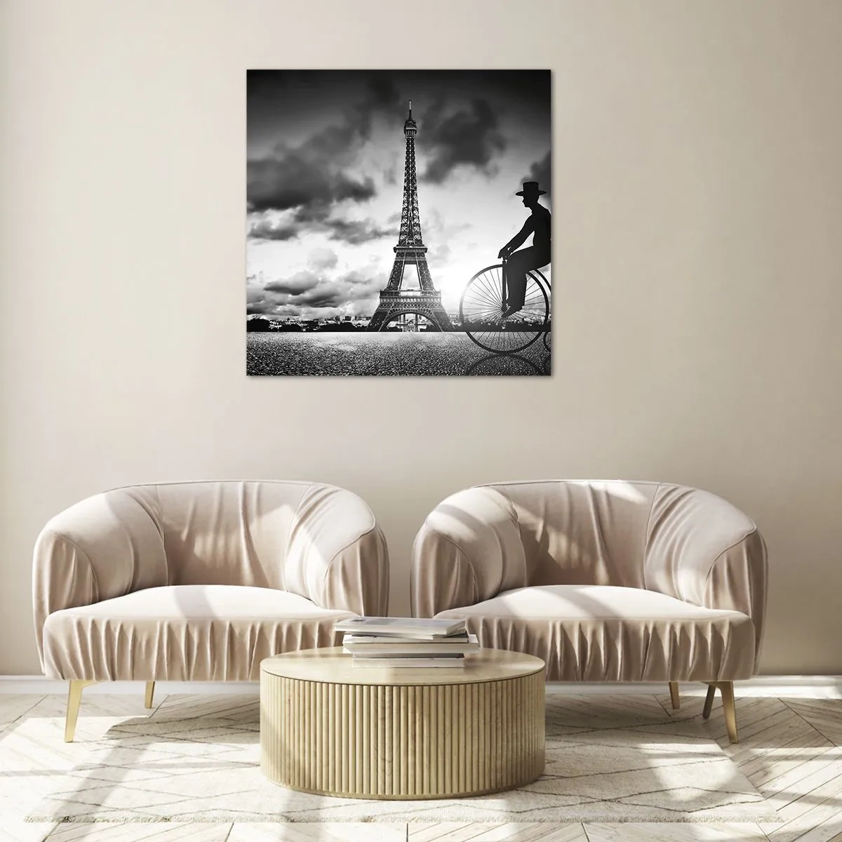 Schilderen op glas - Verlangen naar Belle Epoque - 70x70 cm