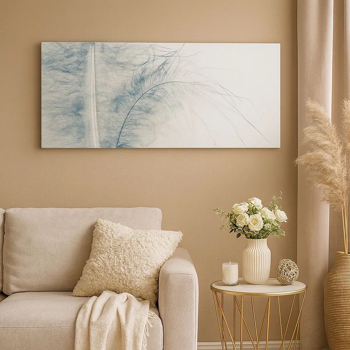 Schilderen op canvas - Het gefluister van de natuur - 100x40 cm