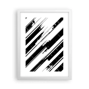 Poster in een witte lijst - Een intense en dynamische compositie - 30x40 cm