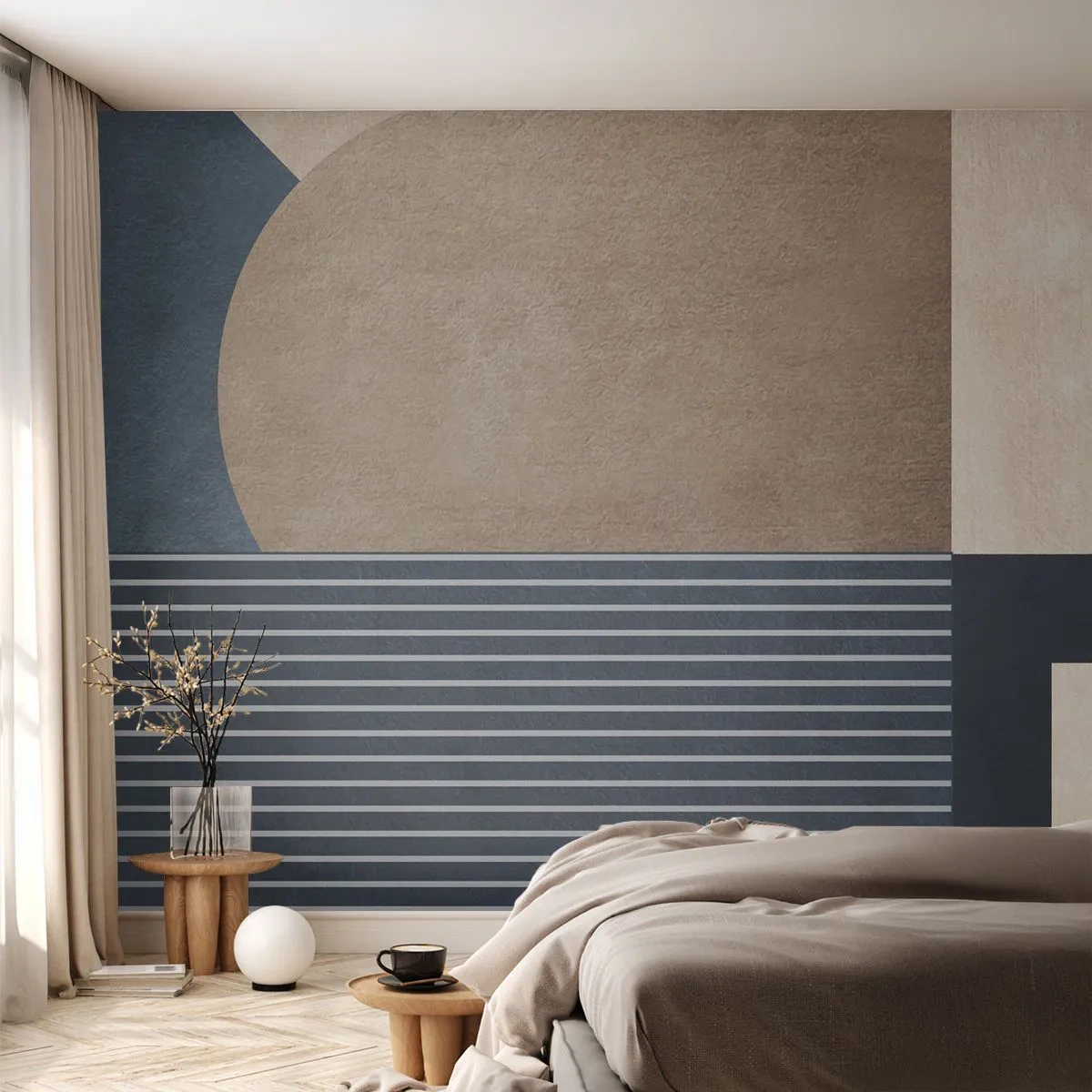 Fotobehang Premium Canvas - Een compositie van eenvoud en rondheid - Minimalisme, Abstractie, Deel - 100x70 cm