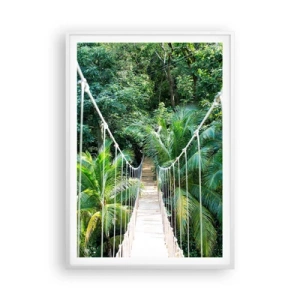 Poster in een witte lijst - Welkom in de jungle! - 70x100 cm