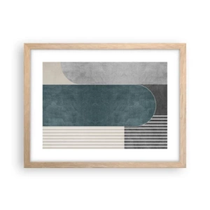 Een poster in een licht eiken lijst - Compositie op niveau - 40x30 cm