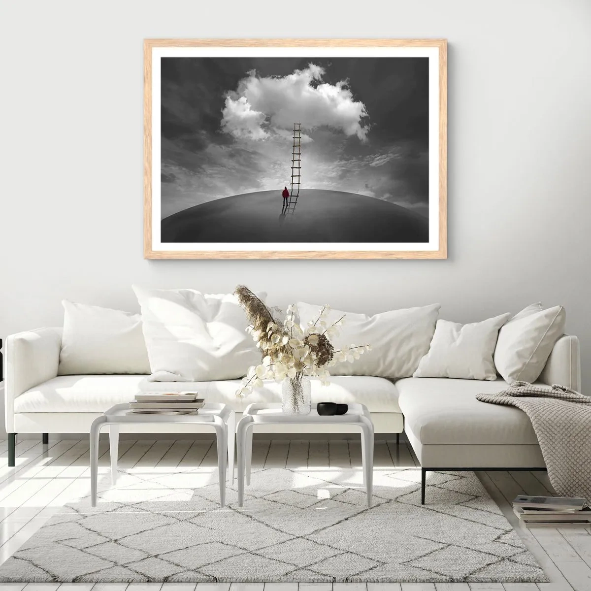 Een poster in een licht eiken lijst - Alles is mogelijk - 70x50 cm