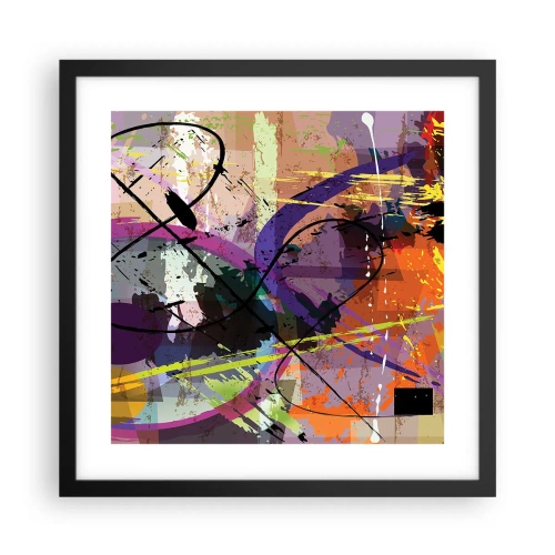 Poster in een zwarte lijst - Je kunt rechtdoor of rondom - 40x40 cm