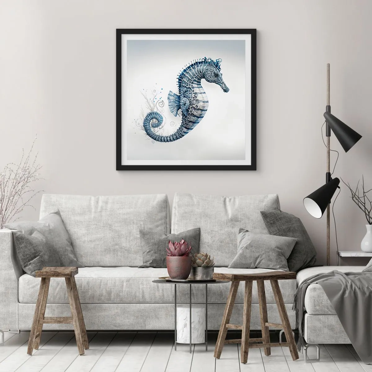 Poster in een zwarte lijst - Een subtiele grap van de natuur - 30x30 cm