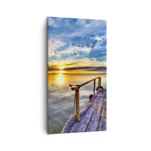 Schilderen op canvas - De wind gaat rusten - 45x80 cm