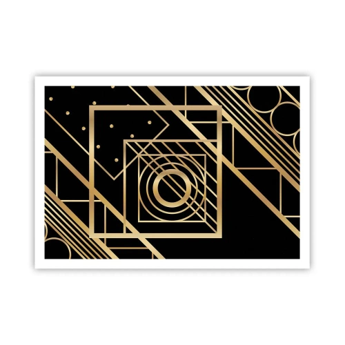 Poster - Gouden geometrie - 100x70 cm