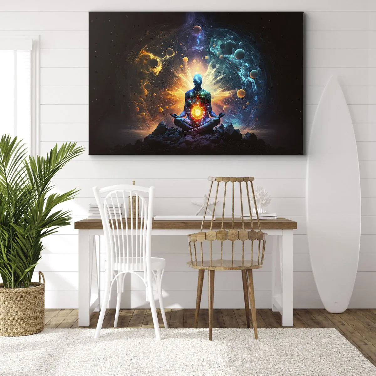 Schilderen op canvas - Kosmische vrede - 100x70 cm