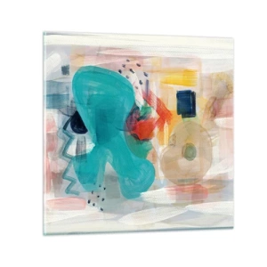 Schilderen op glas - Kleurrijk spel - 60x60 cm