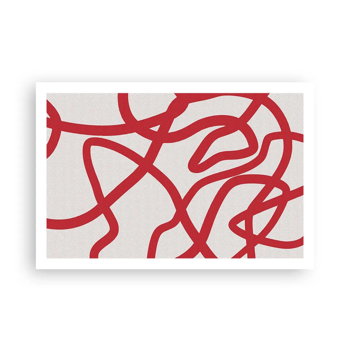 Poster - Rood op wit - 91x61 cm