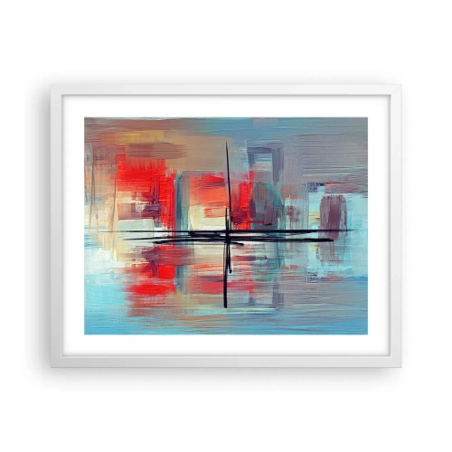 Poster in een witte lijst - Een landschap in een onbekende dimensie - 50x40 cm