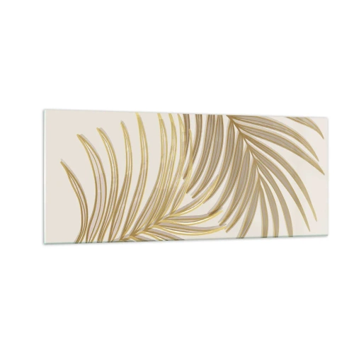 Schilderen op glas - Gouden Palm! - 100x40 cm