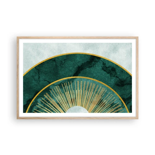 Een poster in een licht eiken lijst - Een ander zonnestelsel - 91x61 cm