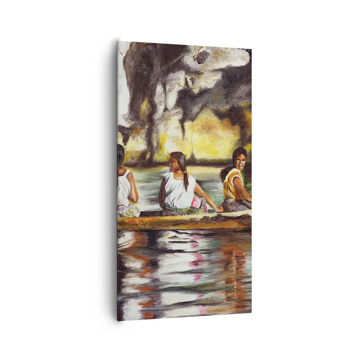 Schilderen op canvas - In een Polynesisch paradijs - 65x120 cm