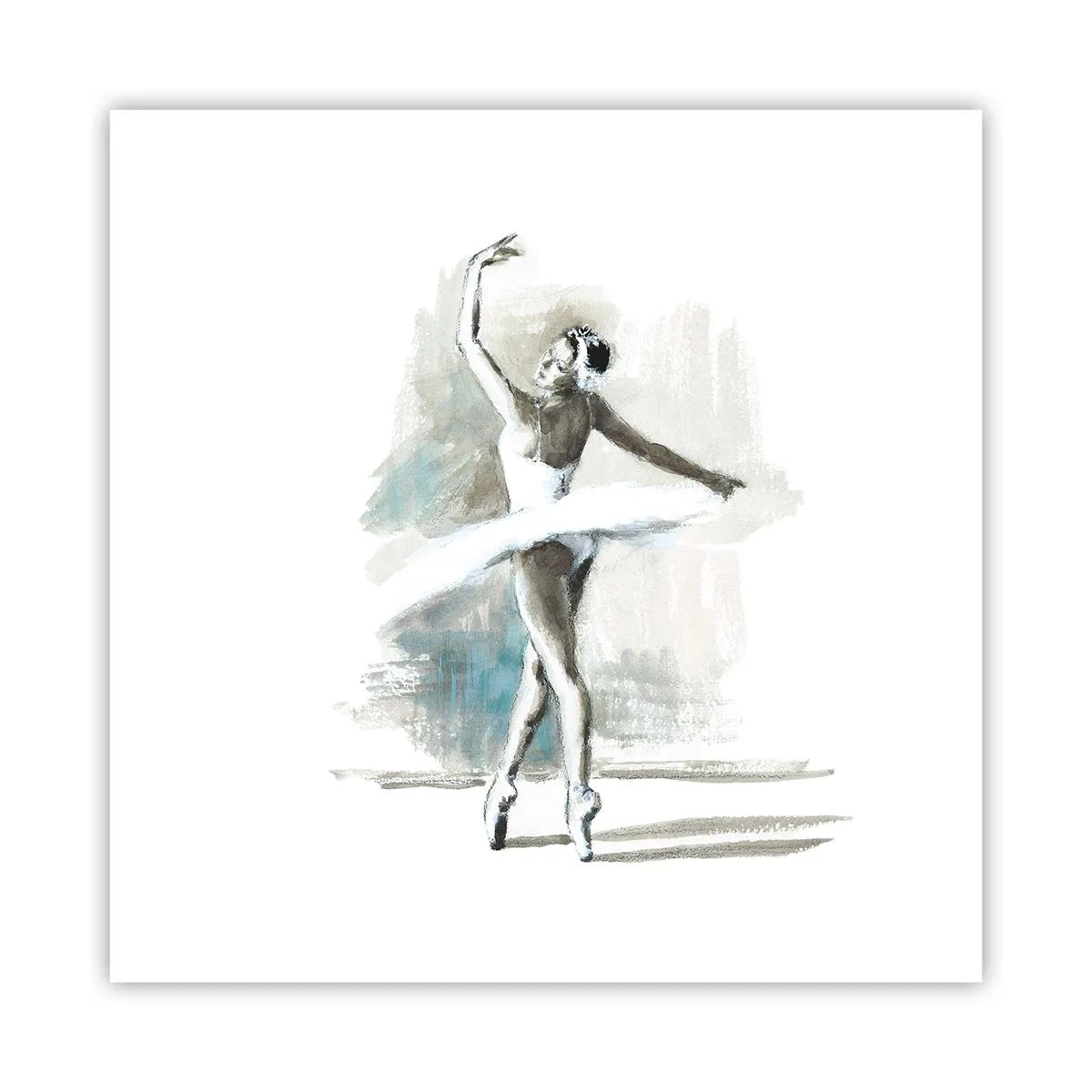 Poster - Betoverd in een zwaan - 60x60 cm