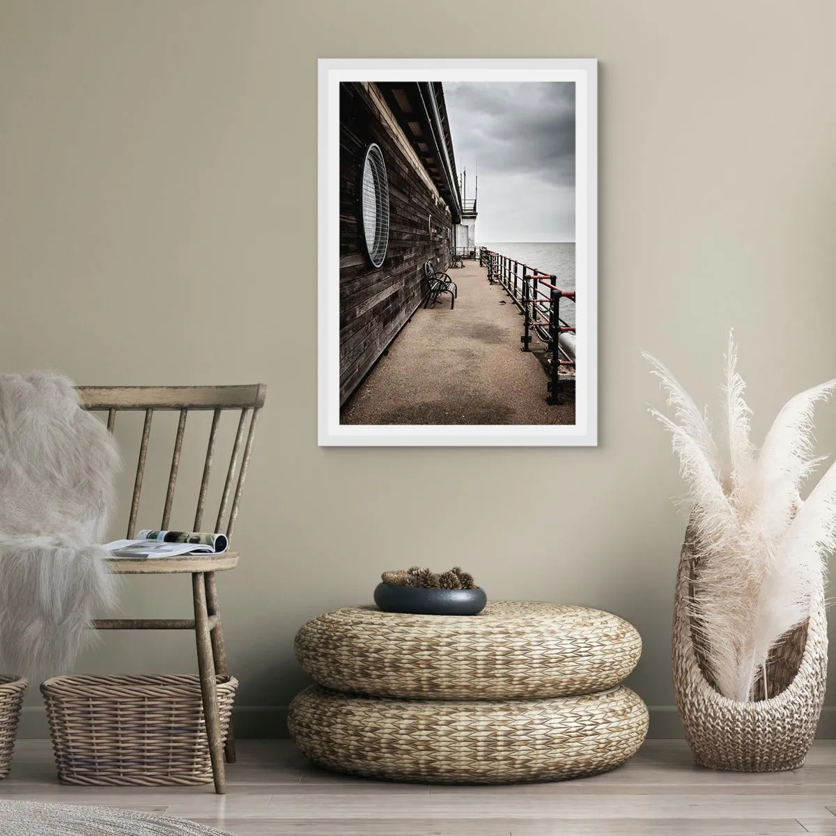 Poster in een witte lijst - De tijd bleef stilstaan - 50x70 cm