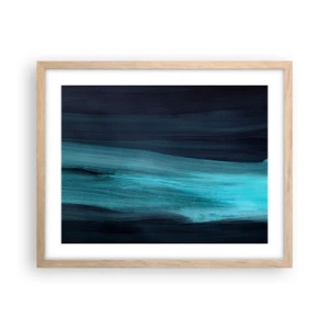 Een poster in een licht eiken lijst - Ga met de stroom mee - 50x40 cm