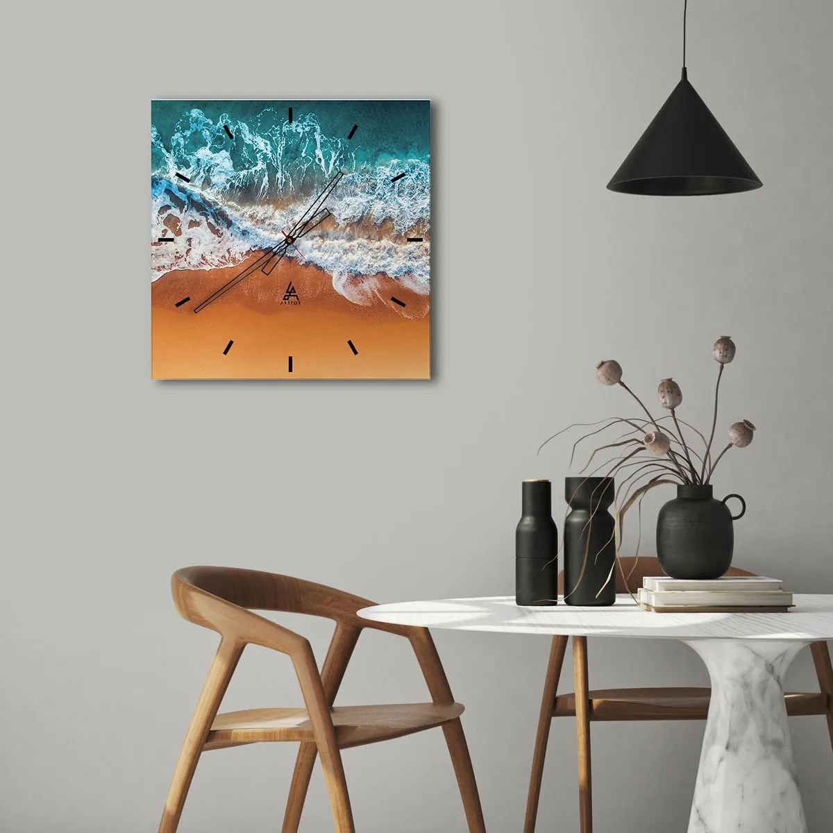 Wandklok - Klok - Altijd hand in hand - 40x40 cm