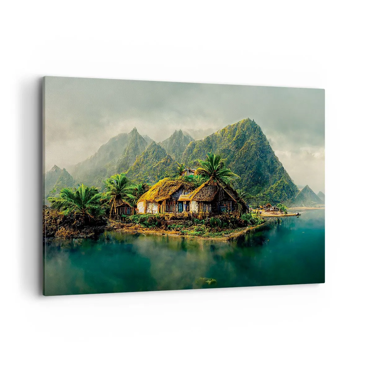 Schilderen op canvas - Tropisch paradijs - 120x80 cm