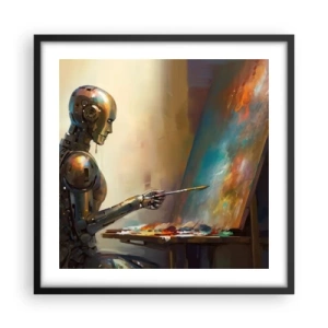 Poster in een zwarte lijst - De kunst van de toekomst - 50x50 cm